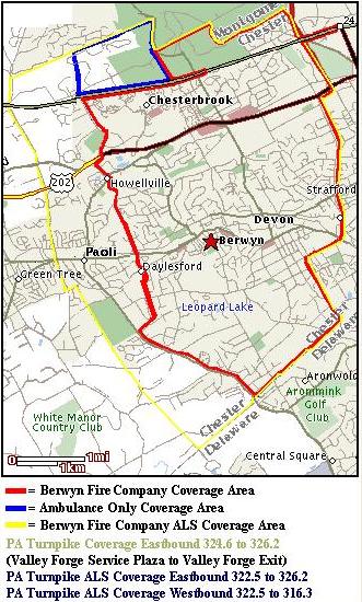 Berwyn Fire & EMS Coverage Area