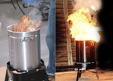This is what will happen if you aren't careful with your Turkey Fryer.