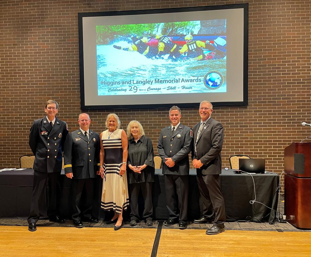 Thank you to the Higgins & Langley Memorial Awards Board of Directors and Nancy Rigg for their tireless efforts to raise the importance of water rescue training.