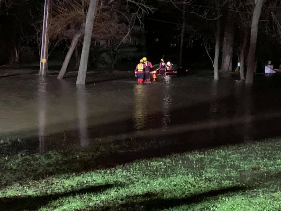 Berwyn Fire Company rescuers were called out twice to Glenhardie Rd. and Richards Rd. in Tredyffrin Township on Christmas Eve for water rescues in 2020.